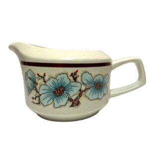Lenox Temper-ware Soft Wind Blue Flowers Pattern 10oz Sugar & Creamer Vintage